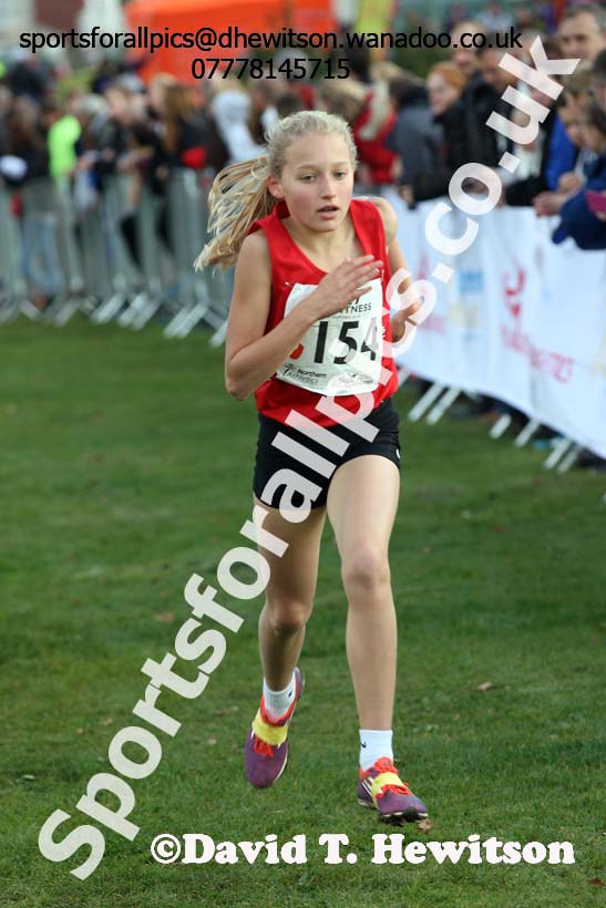 Girls under-13s Northern Cross Country Relays. Photo: David T. Hewitson/Sports for All Pics